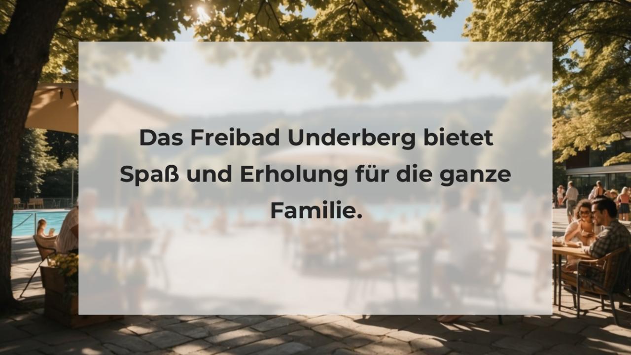 Das Freibad Underberg bietet Spaß und Erholung für die ganze Familie.