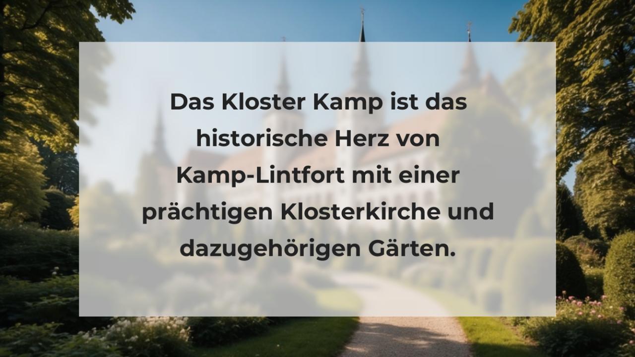 Das Kloster Kamp ist das historische Herz von Kamp-Lintfort mit einer prächtigen Klosterkirche und dazugehörigen Gärten.