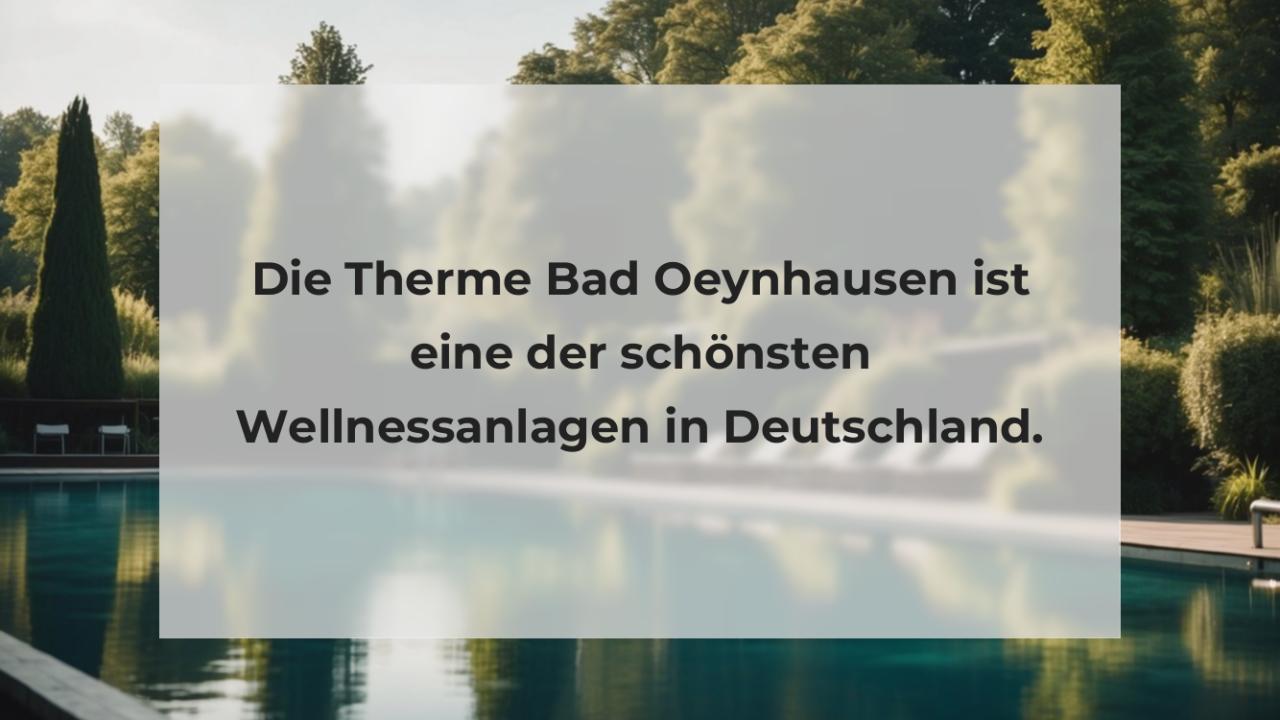 Die Therme Bad Oeynhausen ist eine der schönsten Wellnessanlagen in Deutschland.