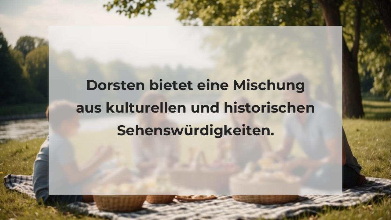 Dorsten bietet eine Mischung aus kulturellen und historischen Sehenswürdigkeiten.