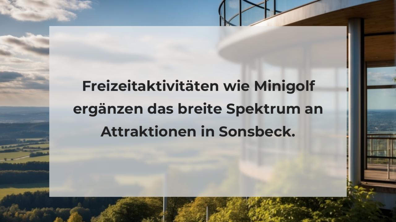 Freizeitaktivitäten wie Minigolf ergänzen das breite Spektrum an Attraktionen in Sonsbeck.