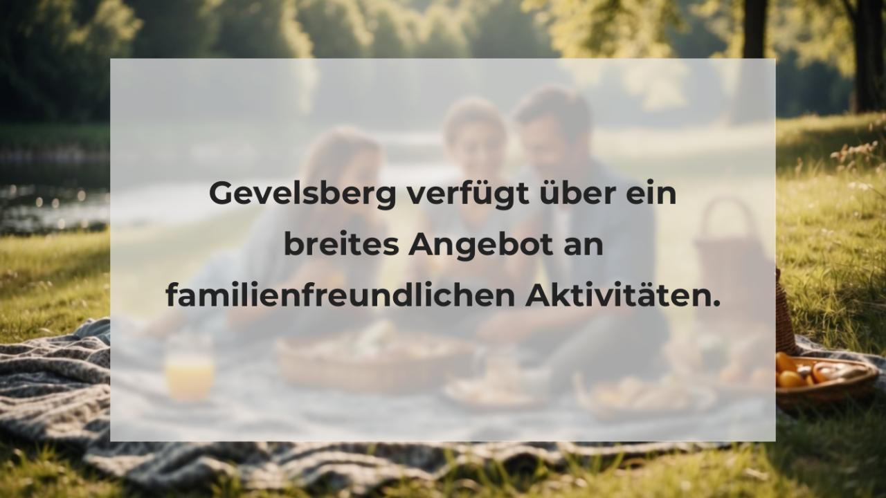 Gevelsberg verfügt über ein breites Angebot an familienfreundlichen Aktivitäten.