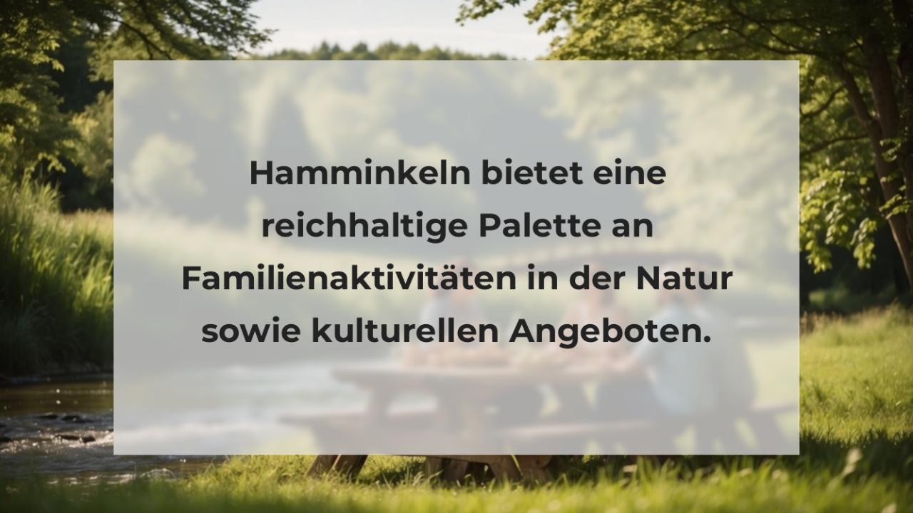 Hamminkeln bietet eine reichhaltige Palette an Familienaktivitäten in der Natur sowie kulturellen Angeboten.