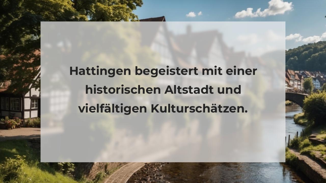 Hattingen begeistert mit einer historischen Altstadt und vielfältigen Kulturschätzen.