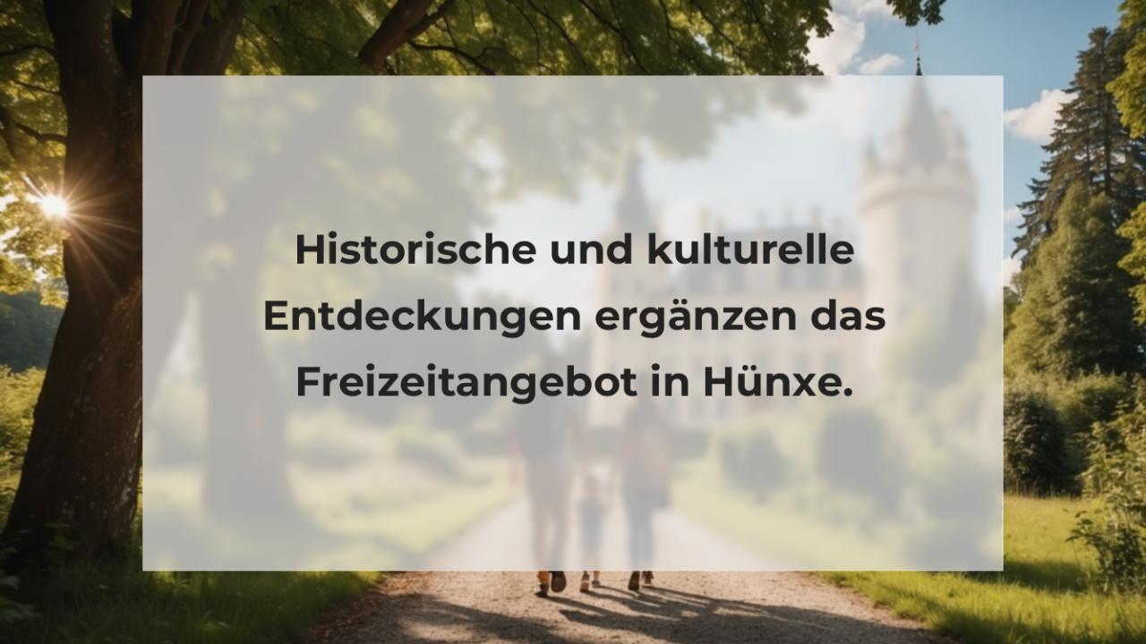 Historische und kulturelle Entdeckungen ergänzen das Freizeitangebot in Hünxe.