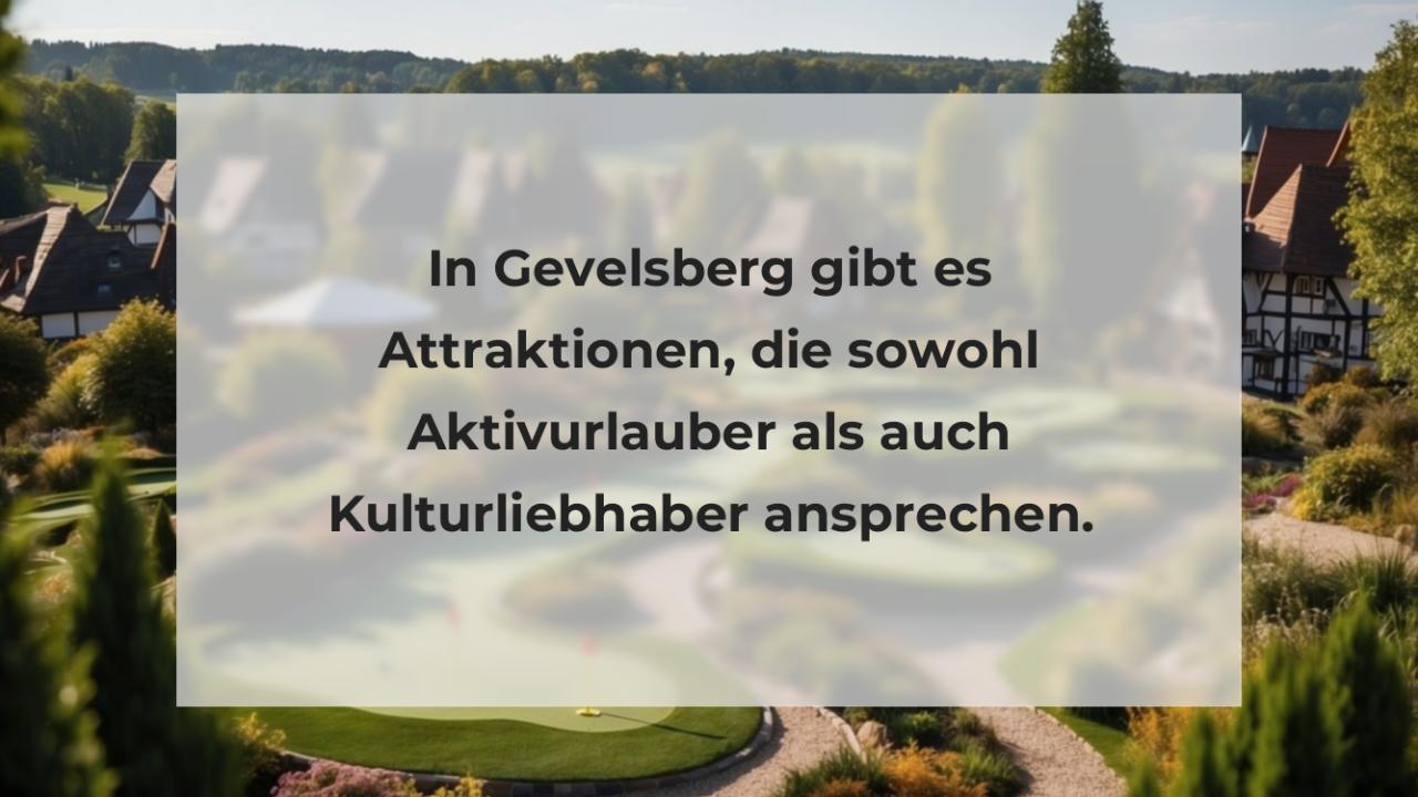 In Gevelsberg gibt es Attraktionen, die sowohl Aktivurlauber als auch Kulturliebhaber ansprechen.
