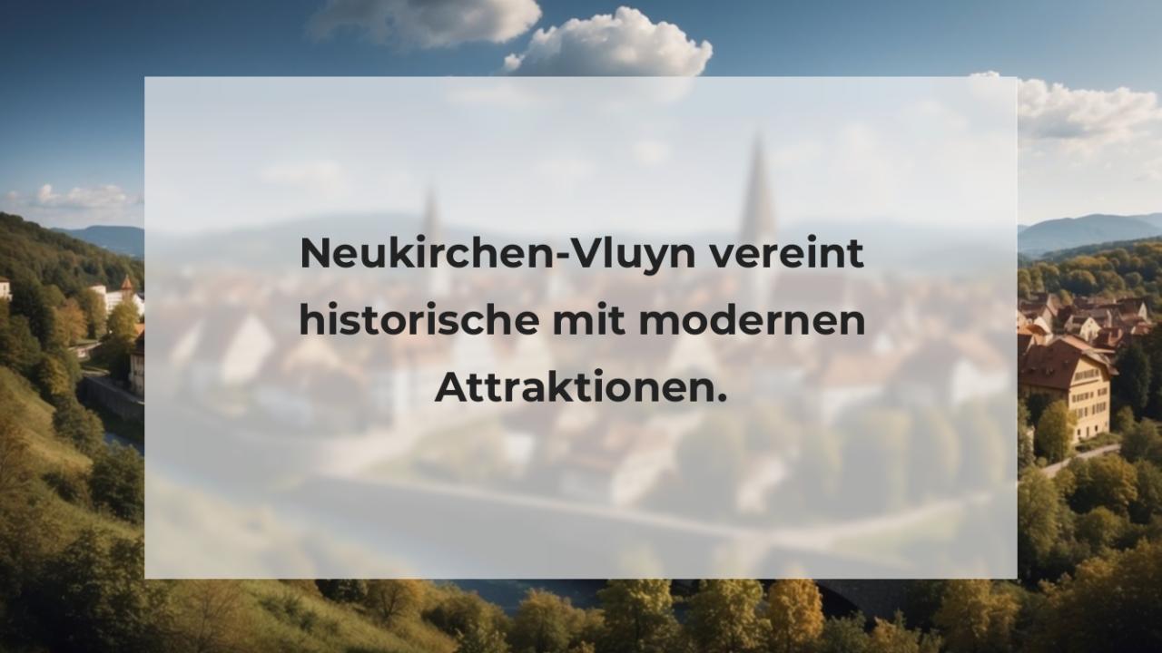 Neukirchen-Vluyn vereint historische mit modernen Attraktionen.