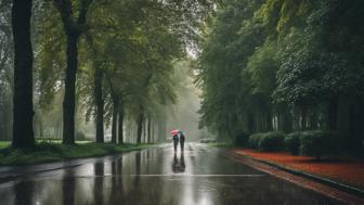 regenwetter gute nacht regen magische momente unter dem wolkenverhangenen himmel in nrw