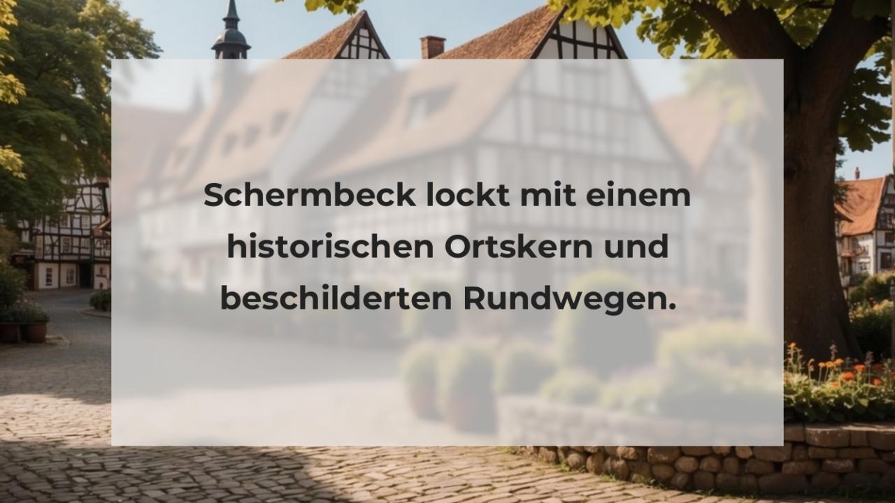 Schermbeck lockt mit einem historischen Ortskern und beschilderten Rundwegen.