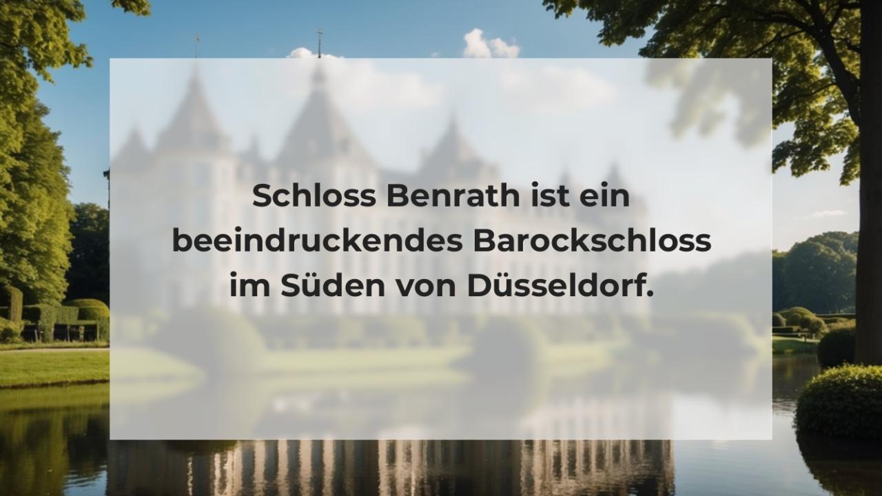 Schloss Benrath ist ein beeindruckendes Barockschloss im Süden von Düsseldorf.